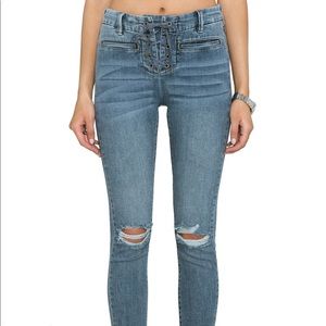 Amuse Society Soho Lace Up Denim Pant